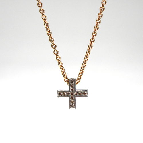 Collier Champagner Cross 240212